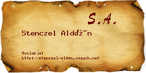 Stenczel Aldán névjegykártya